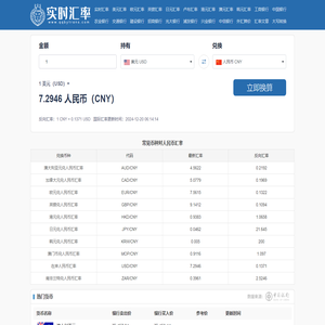 实时汇率网-实时汇率查询及实时汇率换算器如美元人民币实时汇率